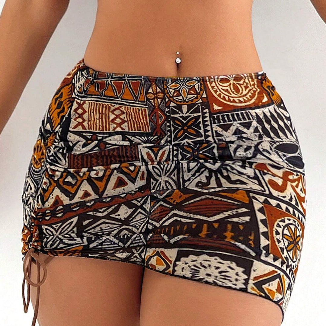 Damen Bikini-Set mit verstellbarem Oberteil und hoch taillierter Short Drune