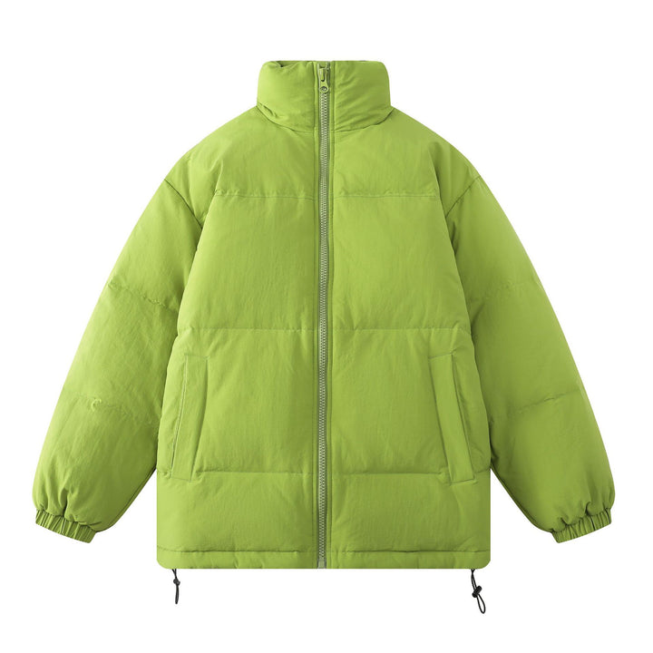 Unisex Oversize Steppjacke mit hohem Kragen und Kordelzug Drune