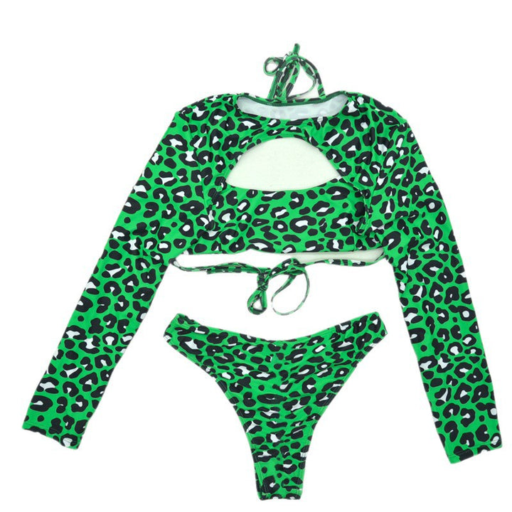 Damen Sportlicher Bikini mit langärmligem Design und modischem Cut-Out Drune
