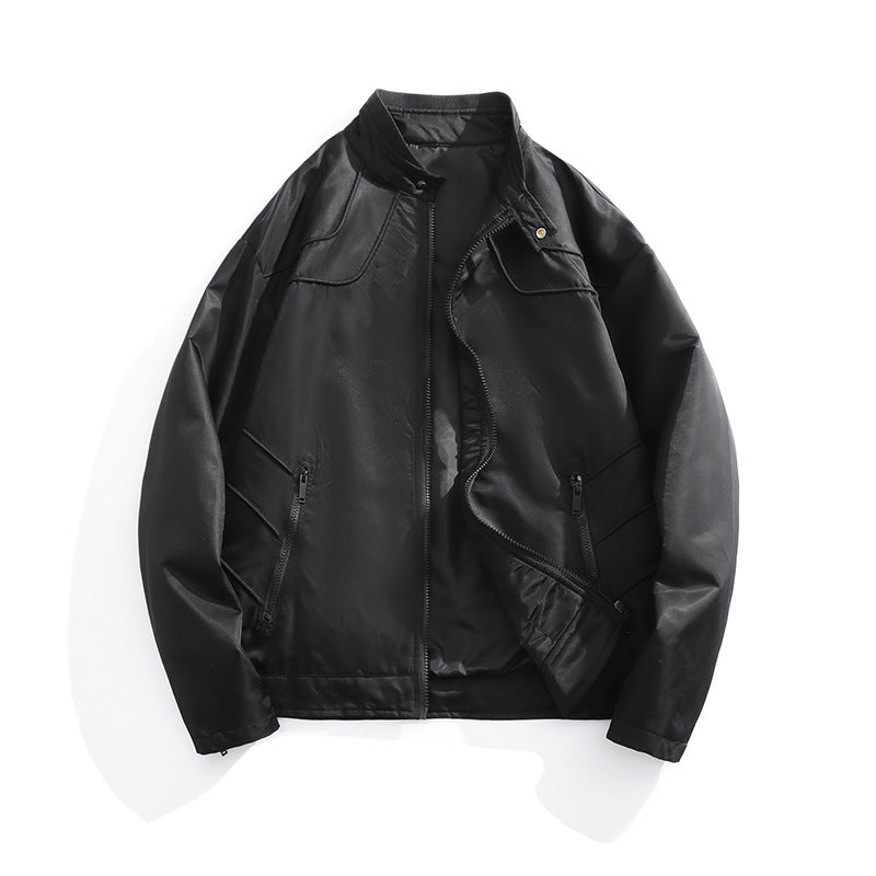 Herren Stylische Übergangsjacke mit hohem Stehkragen Drune