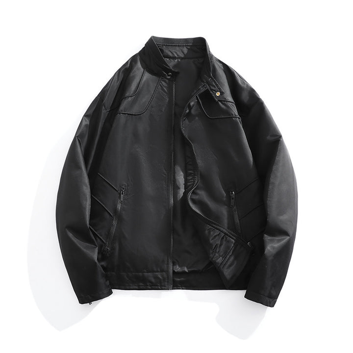 Herren Stylische Übergangsjacke mit hohem Stehkragen Drune
