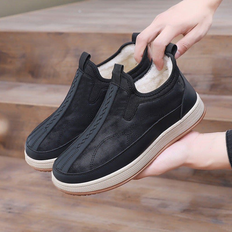 Damen Bequeme und stylische Warmfutter Slip-On Schuhe Drune