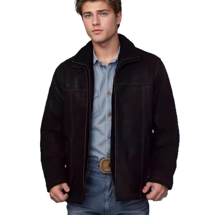 Herren vielseitige und robuste Wildlederjacke mit funktionalen Taschen Drune