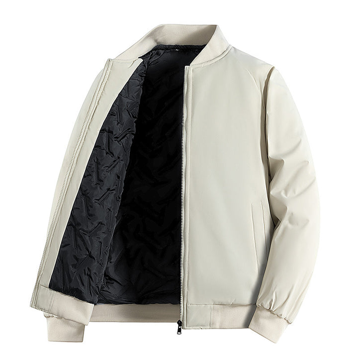 Herren Minimalistische Tech-Bomberjacke mit thermoisolierter Stepp-Innenlage und verdecktem Reißverschluss Drune