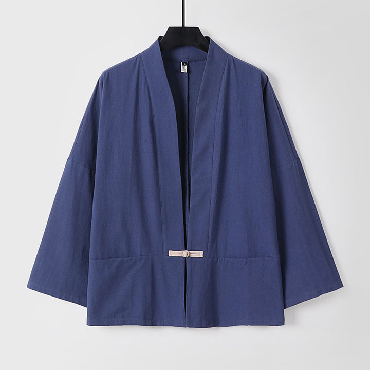 Damen Leichte Kimono-Jacke aus Baumwollmix mit lockerer Passform Drune