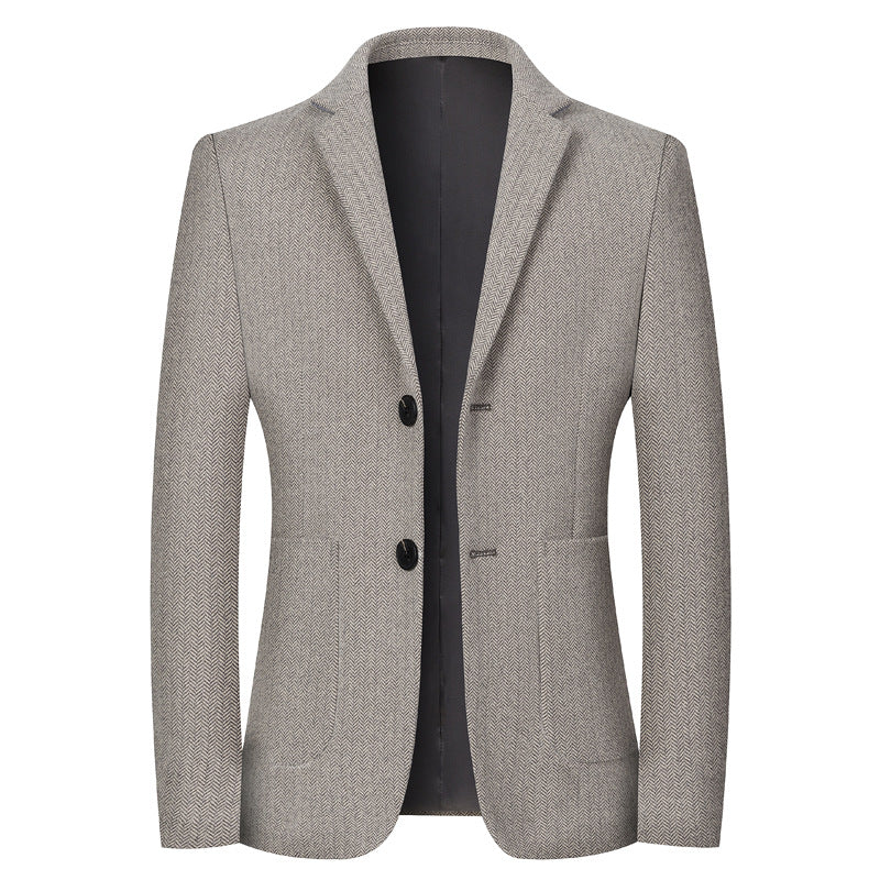 Herren eleganter Freizeitblazer aus hochwertigem Gewebe mit feiner Struktur Drune