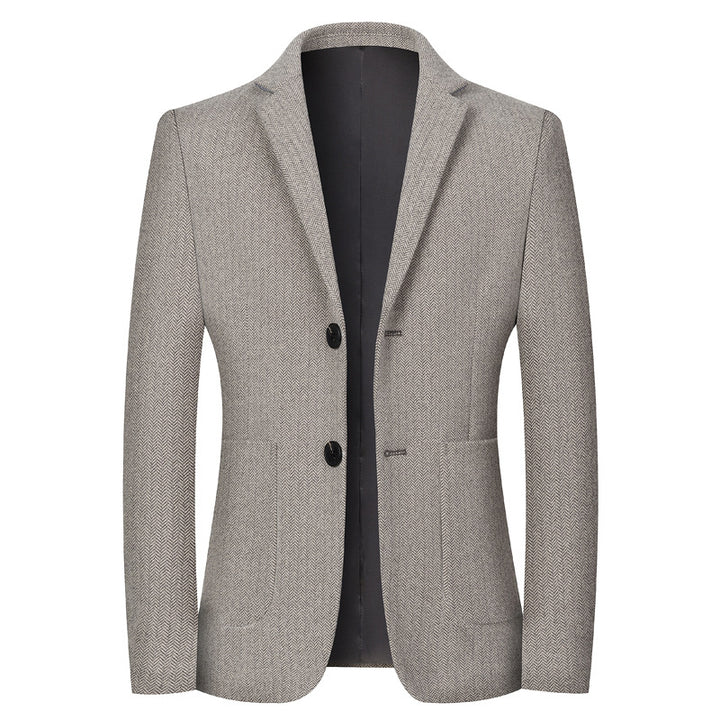 Herren eleganter Freizeitblazer aus hochwertigem Gewebe mit feiner Struktur Drune