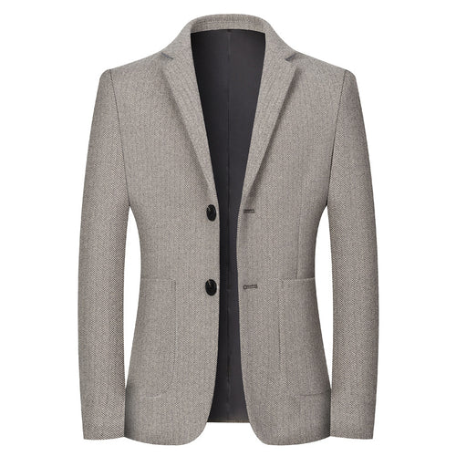 Herren eleganter Freizeitblazer aus hochwertigem Gewebe mit feiner Struktur Drune