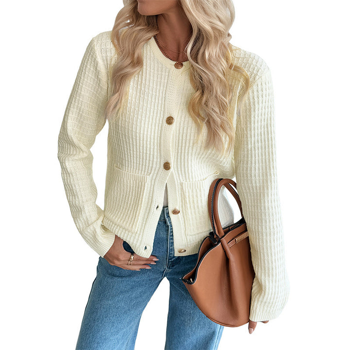 Damen Strickjacke mit Knopfdetails Drune