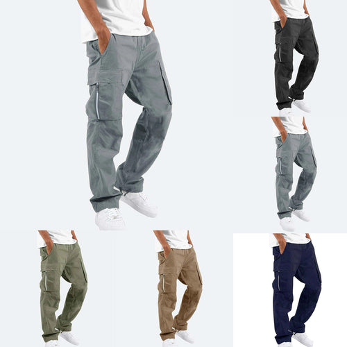 Herren robuste Cargo-Jeans mit seitlichen Reißverschlusstaschen Drune
