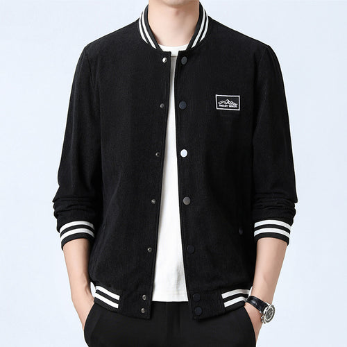 Herren Modische Cordjacke mit Streifen Drune