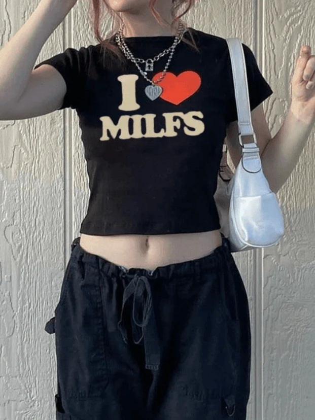 Damen Crop-Top mit floralem Grafikdruck und figurbetontem Schnitt Drune