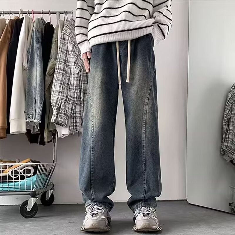 Damen weit geschnittene Denim-Hose mit lässigem Schnitt Drune