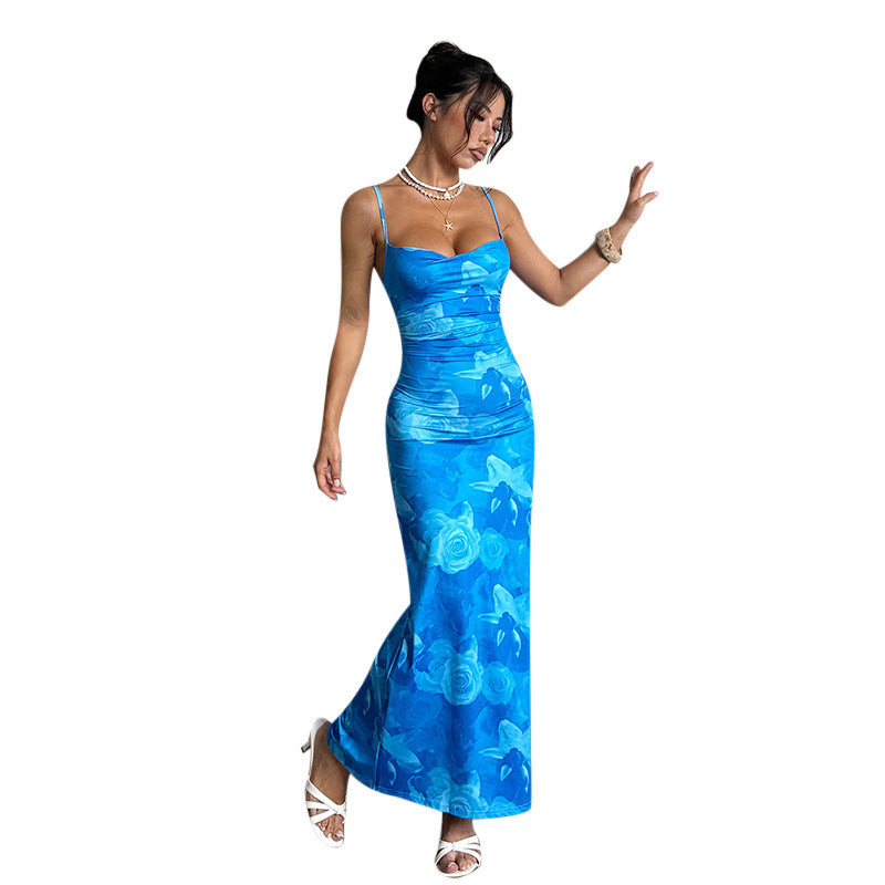 Damen Figuroptimiertes Maxikleid mit floralem Design Drune