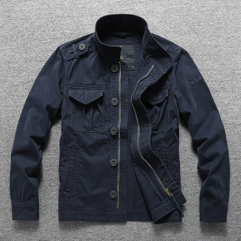 Herren Winter‑Bomberjacke im Field‑Stil mit Teddykragen, gesteppter Isolierung und Utility‑Taschen Drune