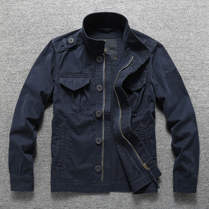 Herren Winter‑Bomberjacke im Field‑Stil mit Teddykragen, gesteppter Isolierung und Utility‑Taschen Drune