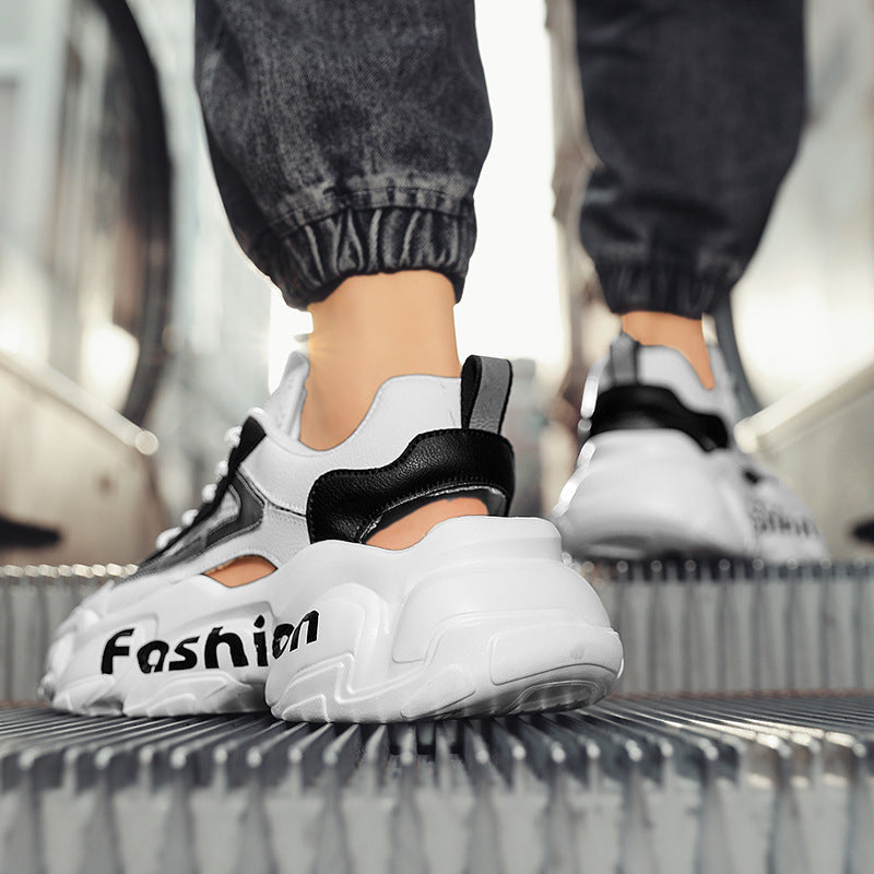 Unisex Voluminöse Chunky-Sneaker mit atmungsaktivem Mesh und profilierter Plateausohle Drune