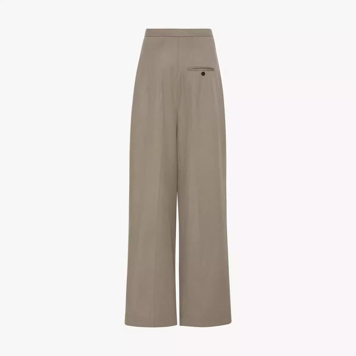 Damen elegante Hochbundhose mit klassischen Falten Drune