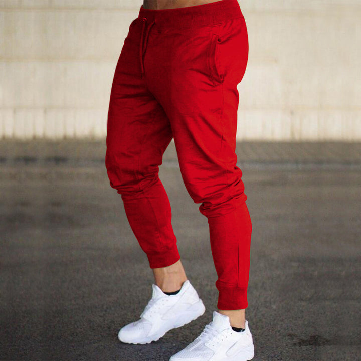 Herren nan eng zulaufende Jogginghose Baumwollmischung mit Bündchen und Kordelzug Drune
