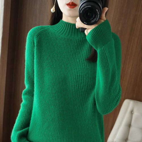 Damen Kurz-Stehkragenpullover aus feinem Feinstrick mit kaschmirähnlicher Weichheit und Raglanärmeln Drune