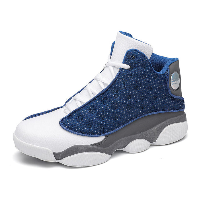 Herren atmungsaktiver High-Top Basketball Sneaker mit Dämpfung und rutschfester Gummisohle Drune