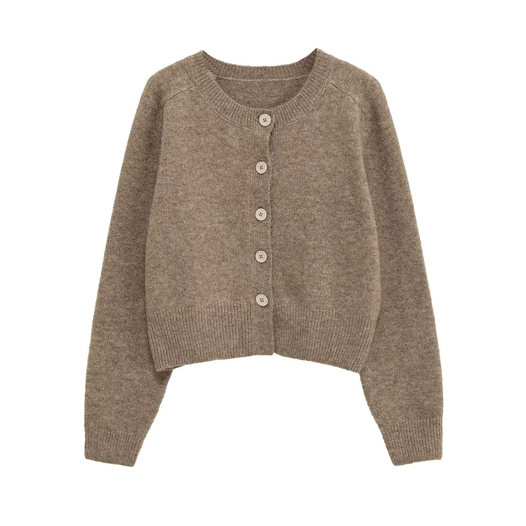 Damen Modischer Strickcardigan mit schickem Knopfverschluss Drune