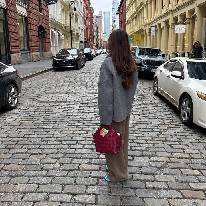 Damen Modische Oversized-Jacke aus hochwertigem Wollmix Drune