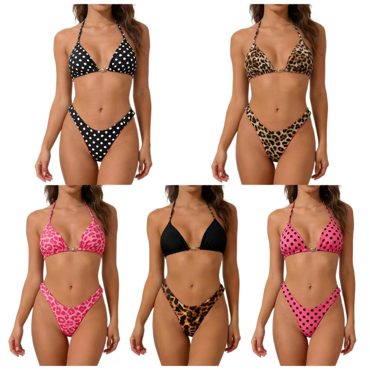 Damen Triangel-Bikini mit animalischem Muster Drune