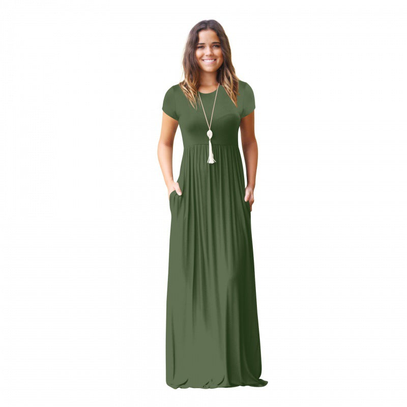 Damen Maxikleid mit praktischen Taschen und modisch fließendem Schnitt Drune