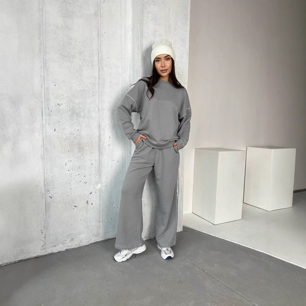 Damen Sportliches und bequemes Sweatshirt-Pants-Set Drune