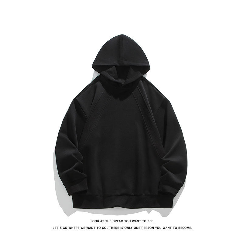 Herren Oversize-Kapuzenpullover mit Raglannähten und minimalistischem Streetwear-Design Drune
