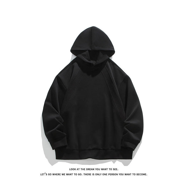 Herren Oversize-Kapuzenpullover mit Raglannähten und minimalistischem Streetwear-Design Drune