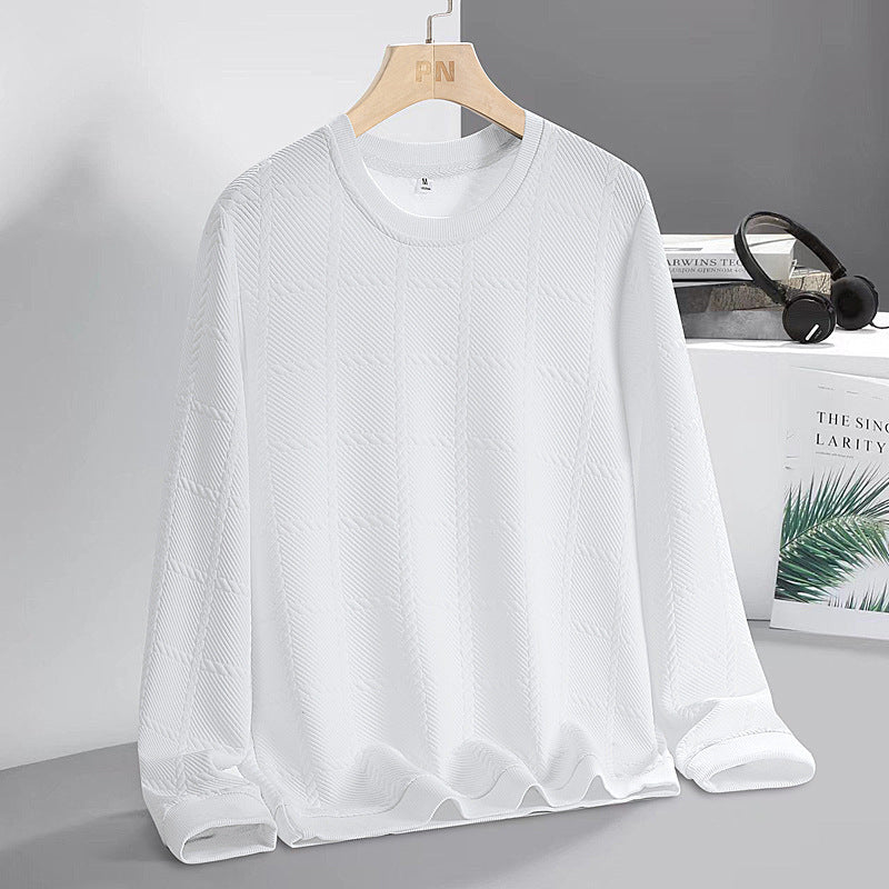 Herren Feinstrukturierter Rundhals‑Strickpullover mit Karomuster und lässigem Schnitt Drune
