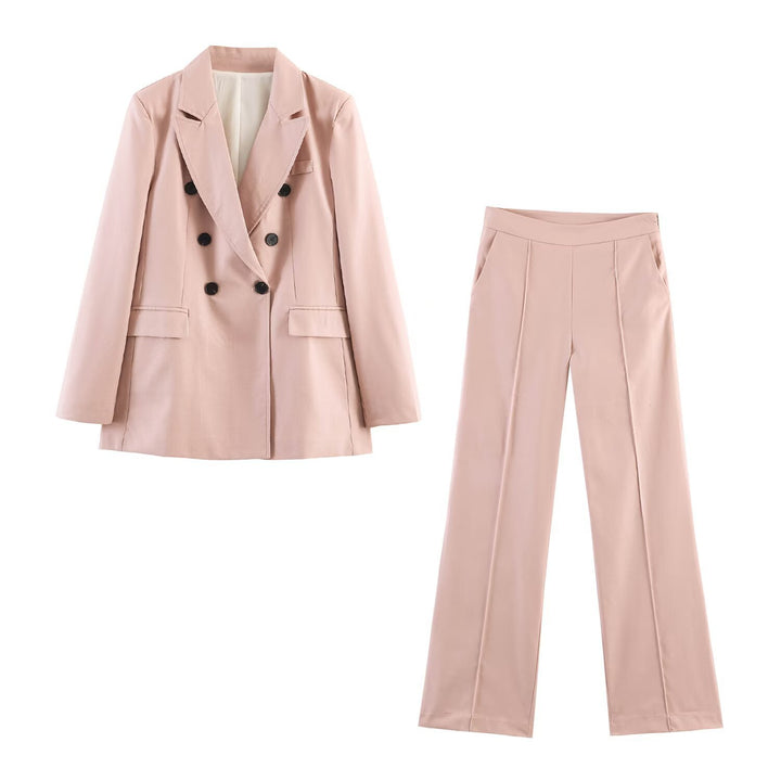 Damen Hochtaillierte Marlene-Hose mit Bügelfalte und seitlichen Eingrifftaschen Drune