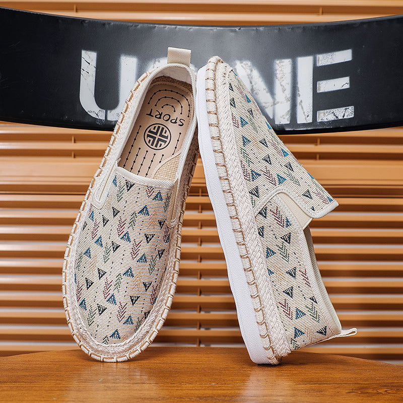 Damen Modische Slip-On Schuhe mit buntem Muster