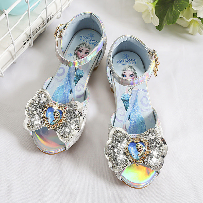 Mädchen Glitzernde Prinzessinnen Ballerinas mit dekorativem Blumenmotiv Drune