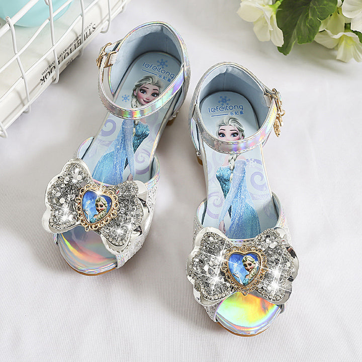 Mädchen Glitzernde Prinzessinnen Ballerinas mit dekorativem Blumenmotiv Drune