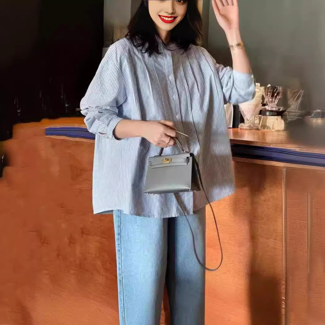 Damen Strukturierte Mini-Handtasche mit Topgriff und abnehmbarem Schulterriemen Drune
