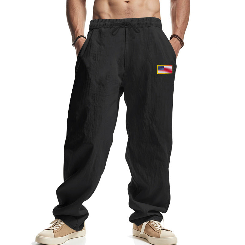 Herren lockere Freizeit-Hose mit elastischem Bund und seitlichen Taschen Drune