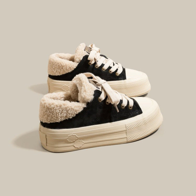 Damen Winterliche Sneaker mit kuscheligem Futter und rutschfester Sohle Drune