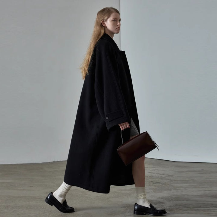 Damen Oversized Wollmantel Drune