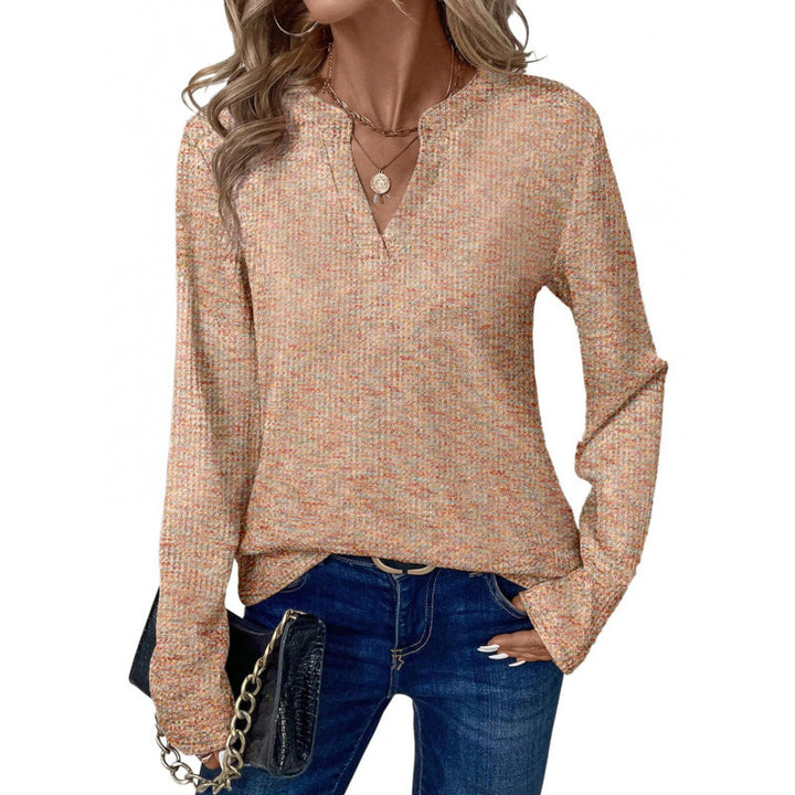 Damen Feinstrickpullover mit V-Schlitz und legerer Silhouette Drune