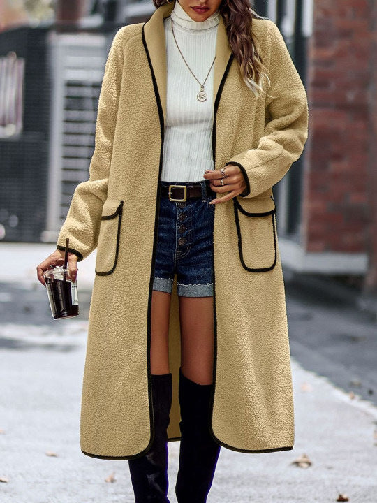 Damen Kuschelige Strickjacke mit aufgesetzten Taschen Drune