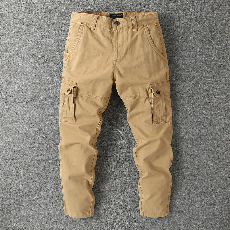 Herren Cargohose mit taktischem Tarnmuster und mehreren Klappentaschen Drune