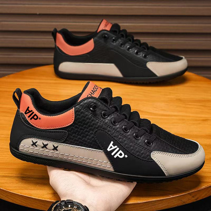 Herren Casual-Sneaker im Retro-Look mit geprägtem Obermaterial und kontrastierenden Overlays Drune