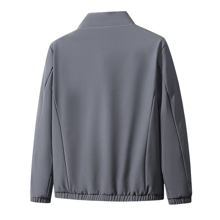 Herren moderner Komfort-Blouson mit innen kariertem Futter, verdecktem Zweiwege-Reißverschluss und elastischen Ärmelbündchen Drune