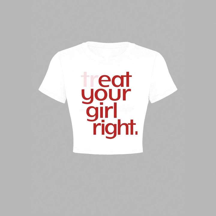 Damen Crop-T-Shirt mit kreativem Statementdruck Drune