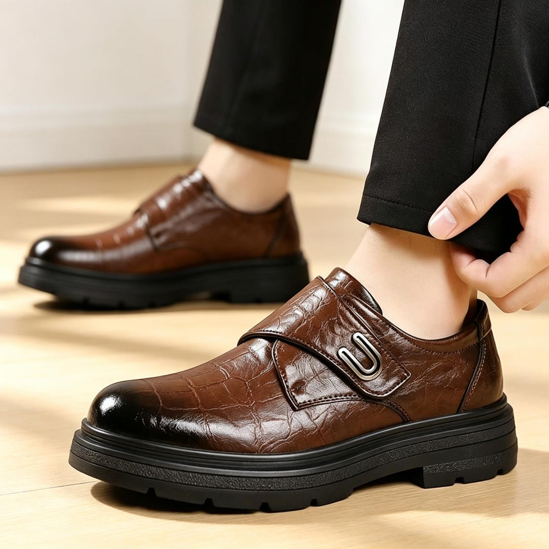 Herren Elegante und Bequeme Leder Schnürschuhe Drune