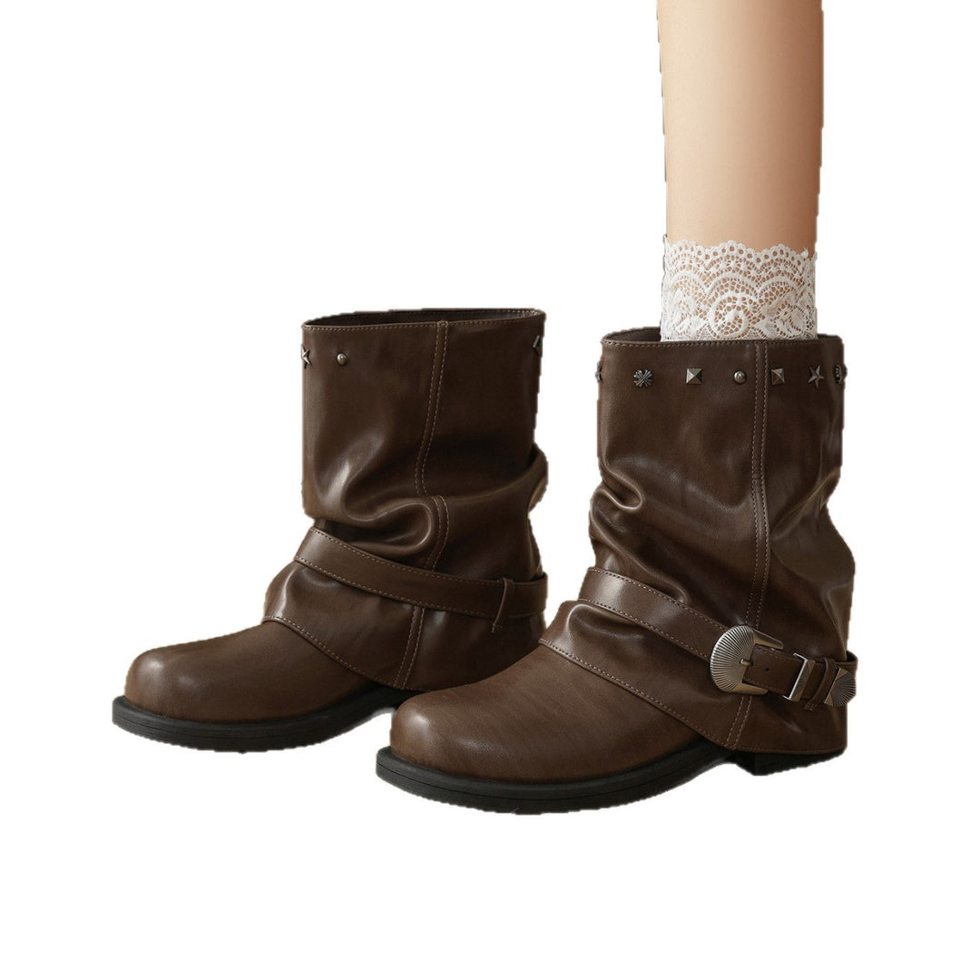 Damen Modische Stiefel mit dekorativen Details Drune