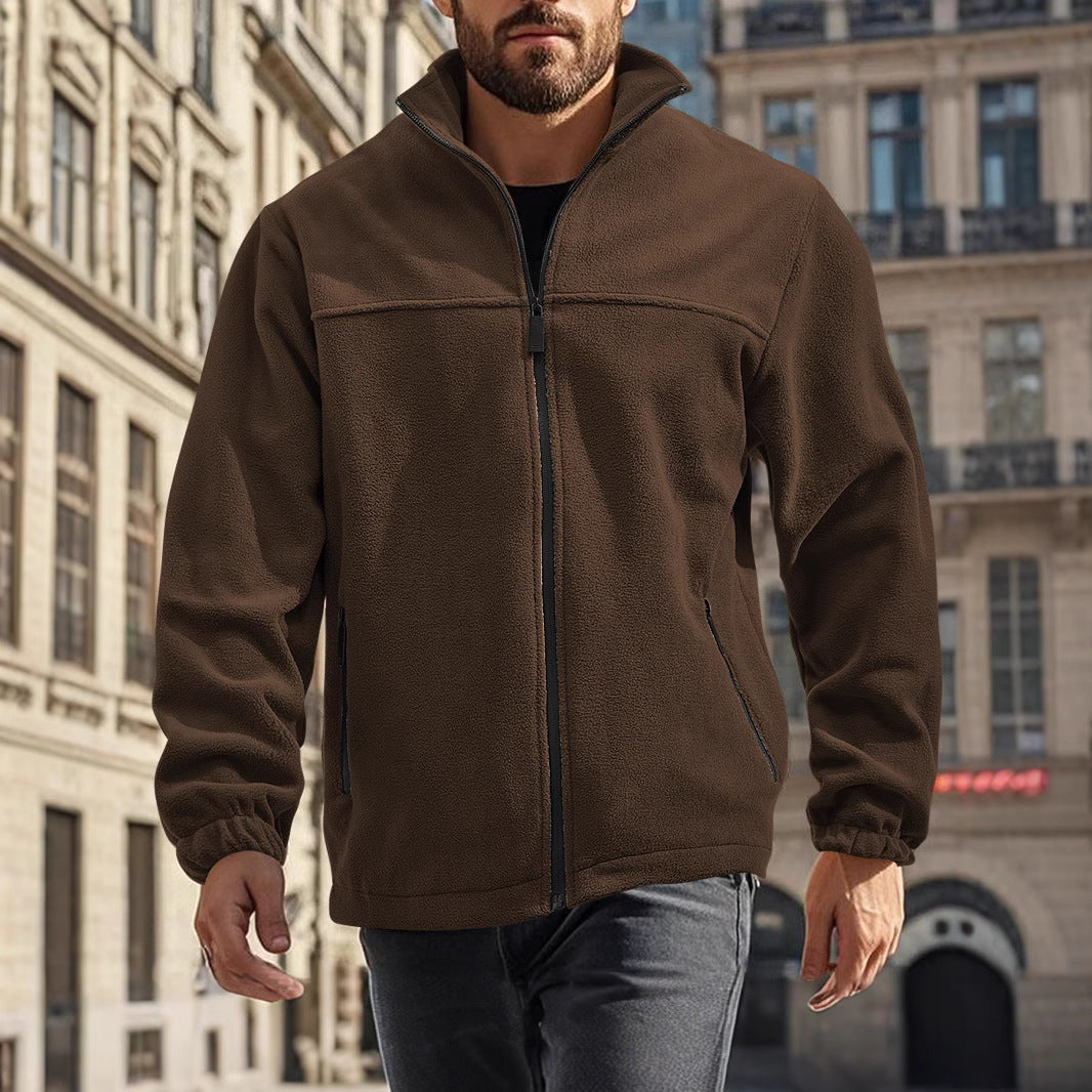 Herren Fleecejacke mit hohem Kragen Drune